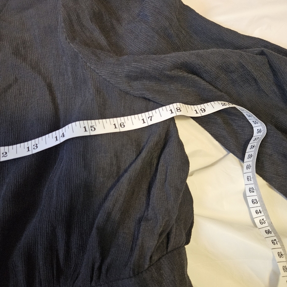 Airspace long sleeve open button up back midi peasantcore dark academia dress - Picture 9 of 14